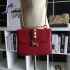 Valentino lock leather shoulder bag red